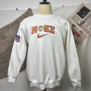 Los Angeles Football Custom Embroidery Sweatshirt, LA Football Sweatshirt, White